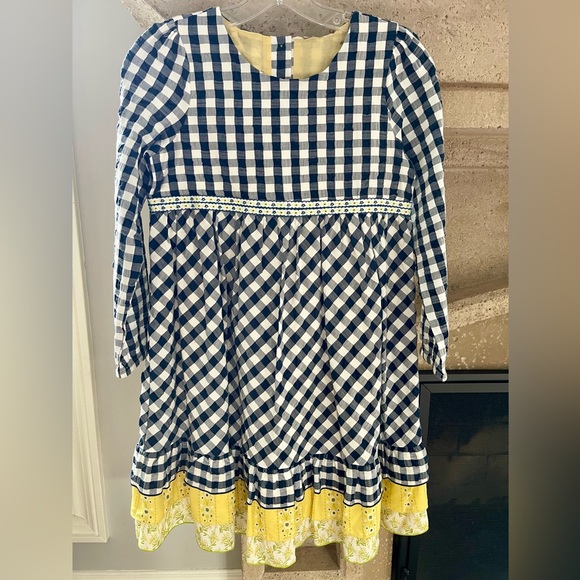 Matilda Jane Navy Plaid Dress - Picture 1 of 3